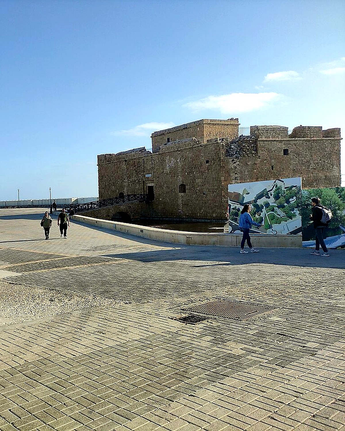 Paphos Harbour and medieval castle in Cyprus