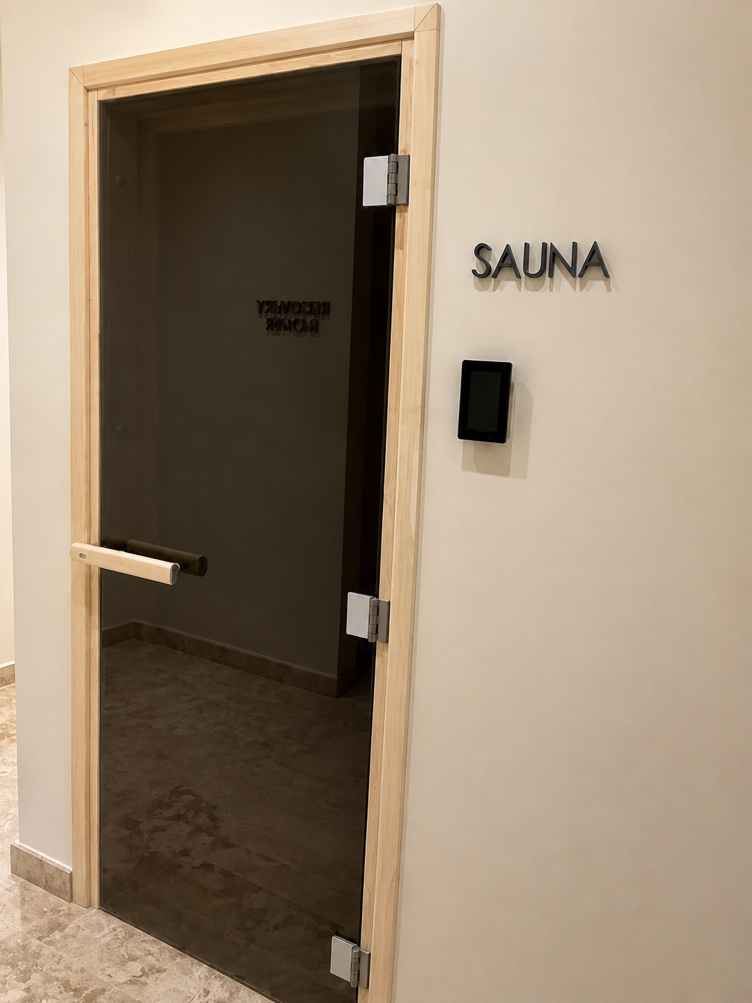 Resort sauna interior at Avalon Gardens
